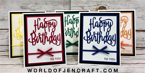 Super Simple Happy Birthday Cards - World of JenCraft