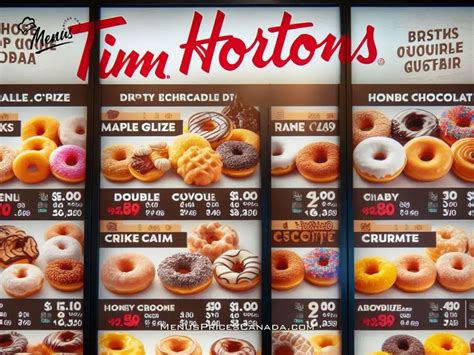 Tim Hortons Donuts Menu Canada 2024 - Updated