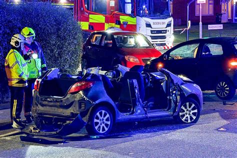 Person cut out from car and one hospitalised after late night crash