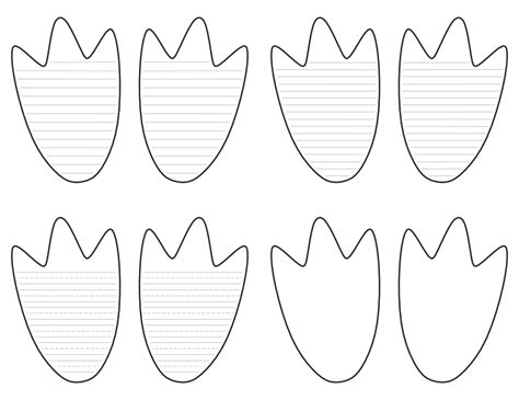 Free Printable Penguin Feet-Shaped Writing Templates