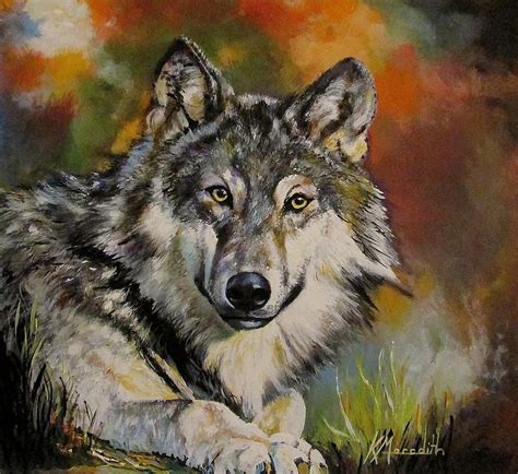 Wolf Painting by Kevin Meredith - Fine Art America