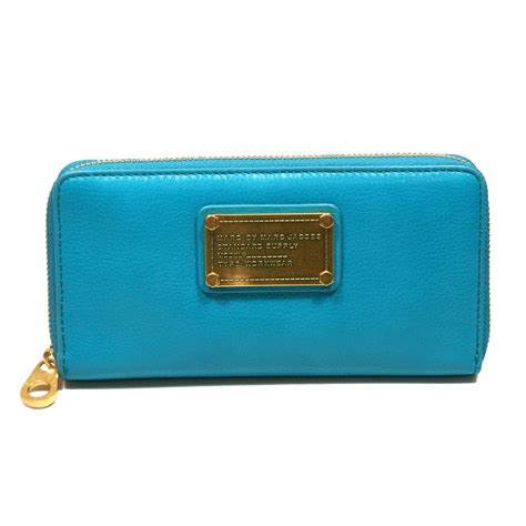 Marc By Marc Jacobs Painted Teal Leather Zip Around Wallet/ Clutch #M0001844 | Marc By Marc ...