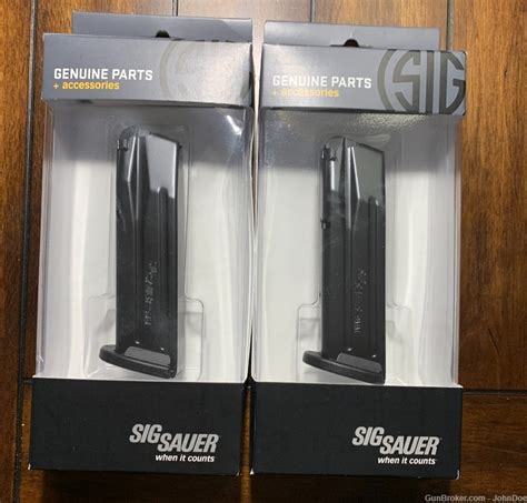 2 Sig P320 P250 M17 M18 Black 17rd Round Factory Magazines 9mm NIB ...