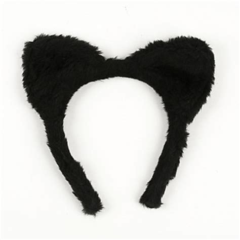 Fuzzy Black Cat Ears Headband - The Costume Shoppe