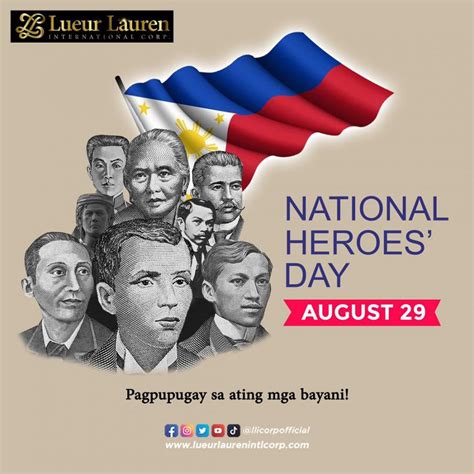 “NATIONAL HEROES DAY”! | LueurLauren International Corp.