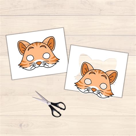 Cat Paper Mask Printable Pet Animal Costume Craft Activity Template ...