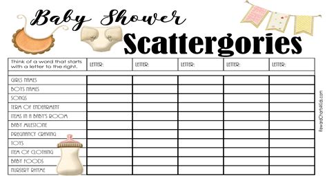 FREE Printable Scattergories Lists Instant Download, 46% OFF