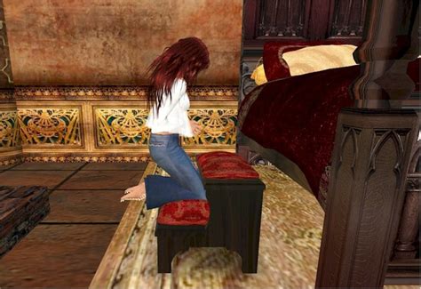 Second Life Marketplace - Elegance Prayer Stool (red brocade)