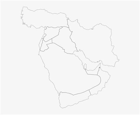 Outline Map Of Middle East Countries