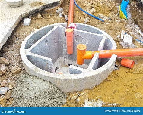 Septic Concrete Tank During Assembly In A Italian Construction Site Septic Tank Called Imhoff ...