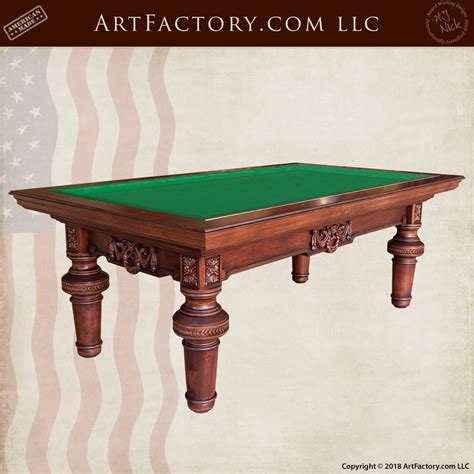 Custom Hand Carved Carom Table: An Original Design By Artist H.J. Nick - CT690 | Billiards ...