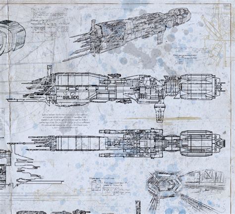 Aliens U.S.S Sulaco Aged Blueprint Design A2 420mm594 or - Etsy