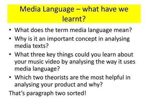 PPT - Media Language PowerPoint Presentation, free download - ID:1621154