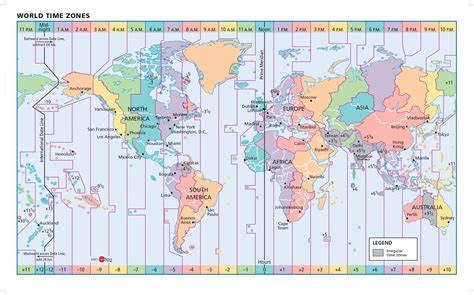 Time Zone Map Printable