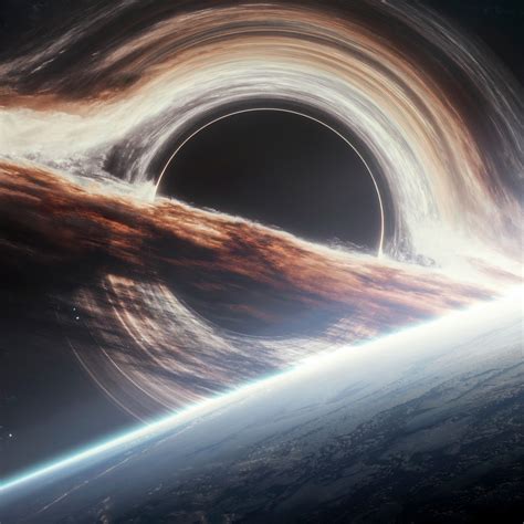 Gargantua black hole Wallpaper 4K, Planet Earth, Cosmos, 5K