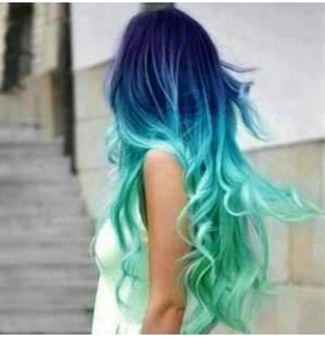 Blue turquoise ombre hair | Hair color crazy, Summer hair color, Hair ...