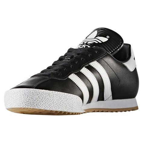 adidas ORIGINALS MEN'S SAMBA SUPER TRAINERS BLACK RETRO CLASSIC LEATHER ...