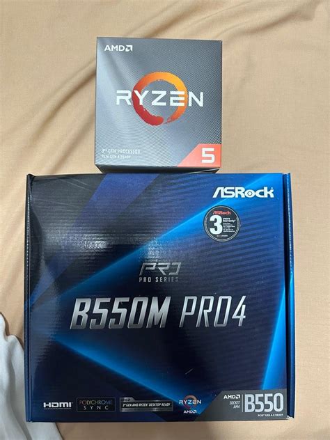 Asrock B550M Motherboard + Ryzen 5 3600, Computers & Tech, Parts ...