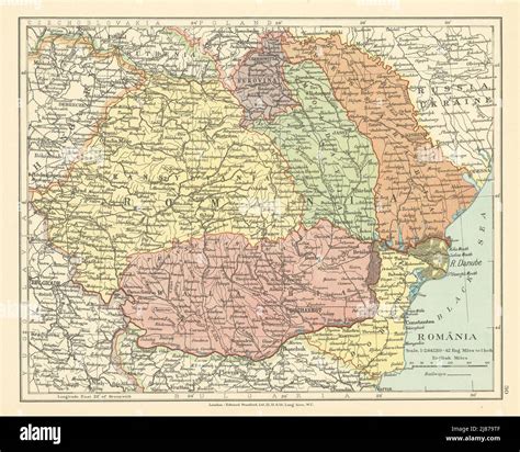 Romania including Bessarabia/Moldova. Wallachia Transylvania. STANFORD ...