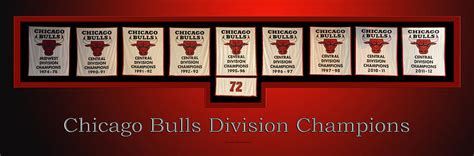 Chicago Bulls Division Champions Banners Digital Art by Thomas Woolworth