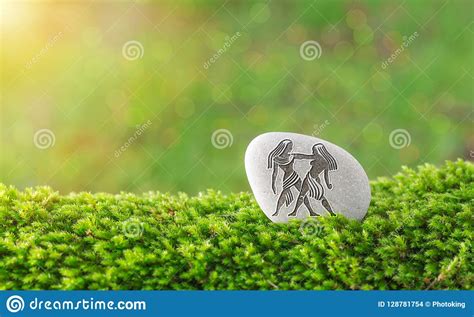 Gemini Zodiac Symbol in Stone Stock Photo - Image of astrology, conjunction: 128781754