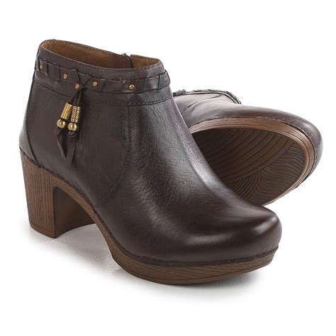 Dansko Leather Dabney Ankle Boots in Brown - Lyst