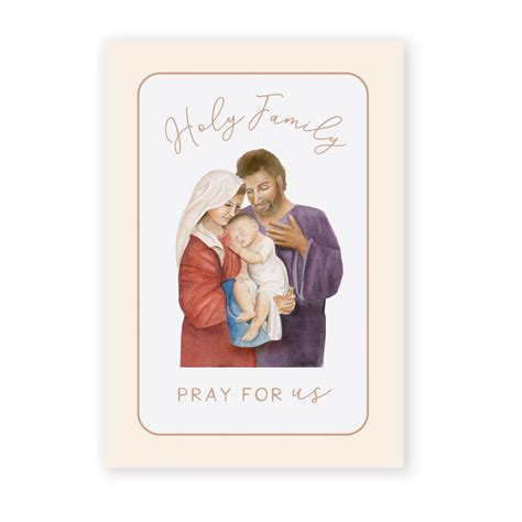 Holy Family Prayer Card | Pray for Us – Novena Cards