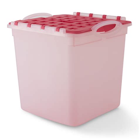 Your Zone Child and Teen Plastic Pink Storage Bin with Hinged Lid - Walmart.com