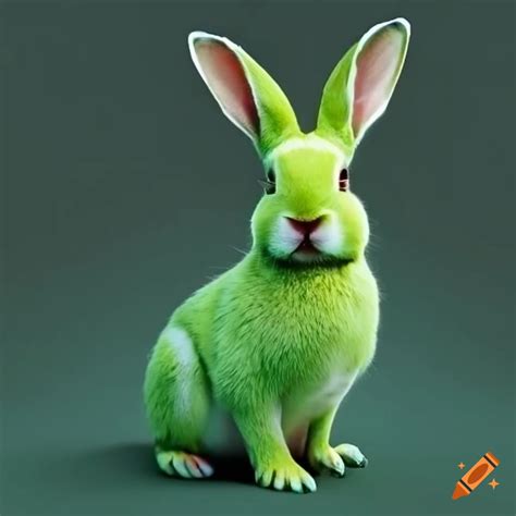 Green rabbit on Craiyon