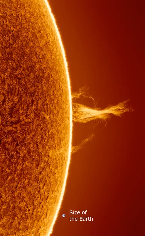 Large prominence on the Sun [OC] : r/Astronomy