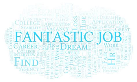 Fantastic Job word cloud. stock illustration. Illustration of greeting - 127880442