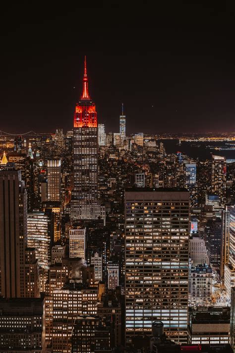 Gambar : kaki langit, malam, bangunan, pencakar langit, Manhattan ...