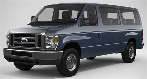 Ford E-Series E-350 Passenger Van 3D Model by 3dacuvision