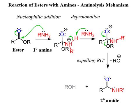 Esters Reaction with Amines – The Aminolysis Mechanism - Chemistry Steps