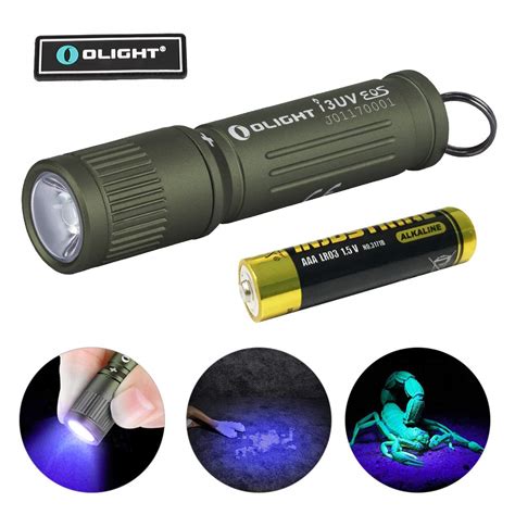 Olight® i3UV EOS UV Ultraviolet Flashlight 395nm Wavelength Black Light ...