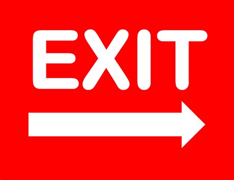 Free Printable Exit Signs With Arrow - Free Printable