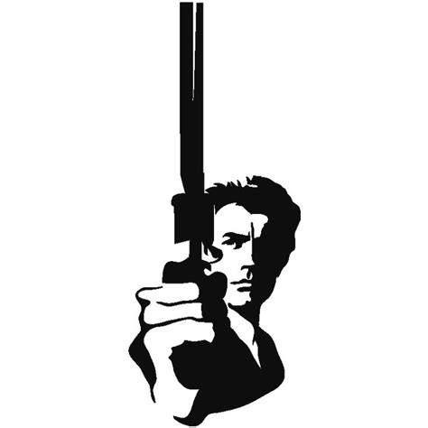 Sticker Clint Eastwood portrait 1 | Pochoirs visage, Clint eastwood ...