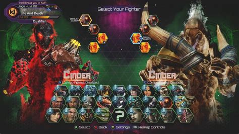 Killer Instinct - Classic Announcer - All Character Select Screen ...