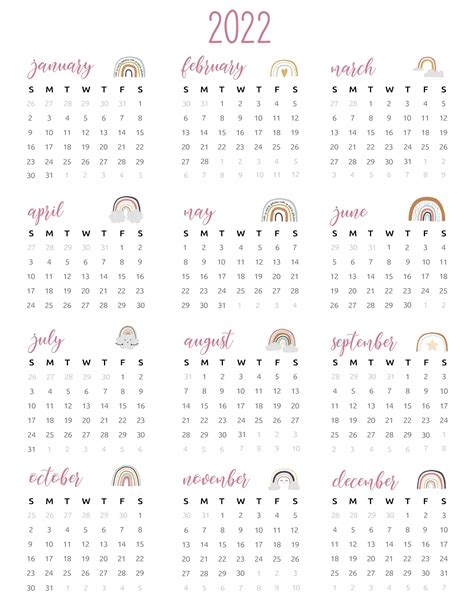 Printable 2022 Calendar One Page - World of Printables