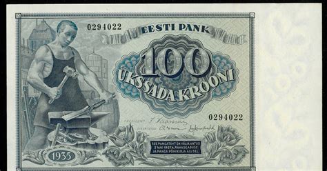 Estonian 100 Krooni banknote of 1935|World Banknotes & Coins Pictures ...