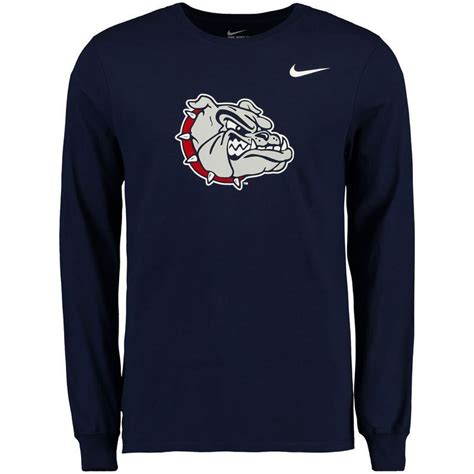 Gonzaga Bulldogs Nike Big Logo Performance Long Sleeve T-Shirt - Navy | Gonzaga bulldogs, Long ...