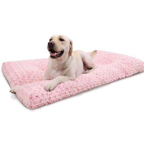 Washable Dog Bed Deluxe Plush Dog Crate Beds Fulffy Comfy Kennel Pad ...