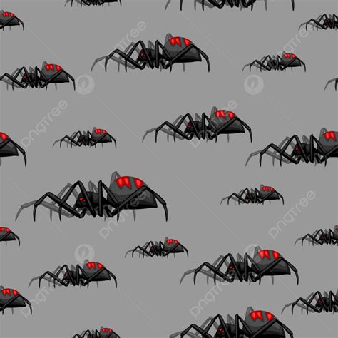 Seamless Pattern With Black Widow Spiders Background, Wallpaper, Poisonous, Arachnophobia ...