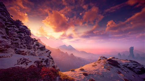 3840x2160 Resolution Horizon Zero Dawn VII Snowy Mountains 4K Wallpaper ...