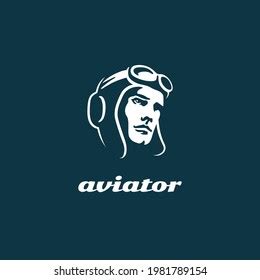 Aviator Logo Design Template Dark Background Stock Vector (Royalty Free ...