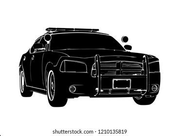 Silhouette Police Car Vector Stock Vector (Royalty Free) 1210135819 | Shutterstock