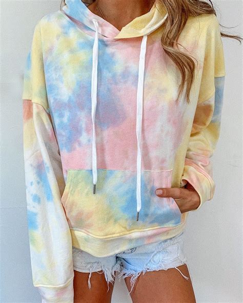 YELLOW PASTEL TIE DYE HOODIE | Pastel tie dye hoodie, Tie dye hoodie ...