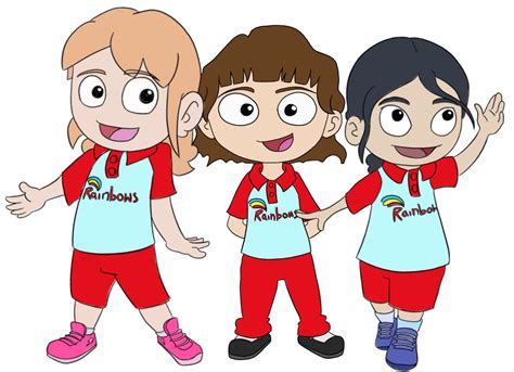 Adorable Girlguiding Rainbow Illustrations