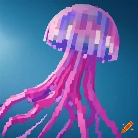 Minecraft jellyfish on Craiyon