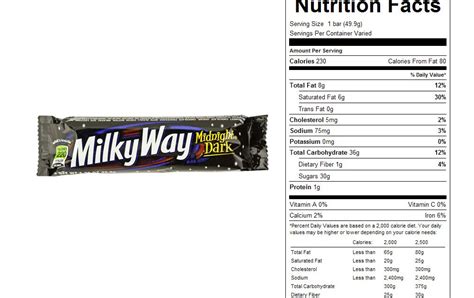 33 Milky Way Nutrition Label - Labels Design Ideas 2020